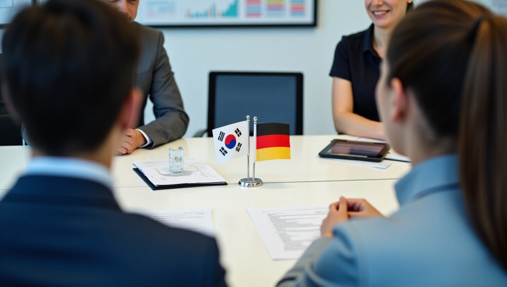 Dolmetschdienste vor Ort, online oder hybrid – passgenau für Ihr Format Als professioneller und beeidigter Dolmetscher für Koreanisch–Deutsch biete ich Ihnen maximale Flexibilität – ob in Präsenz, per Videokonferenz oder im hybriden Format. Je nach Anlass und technischer Infrastruktur finden wir gemeinsam die passende Lösung.